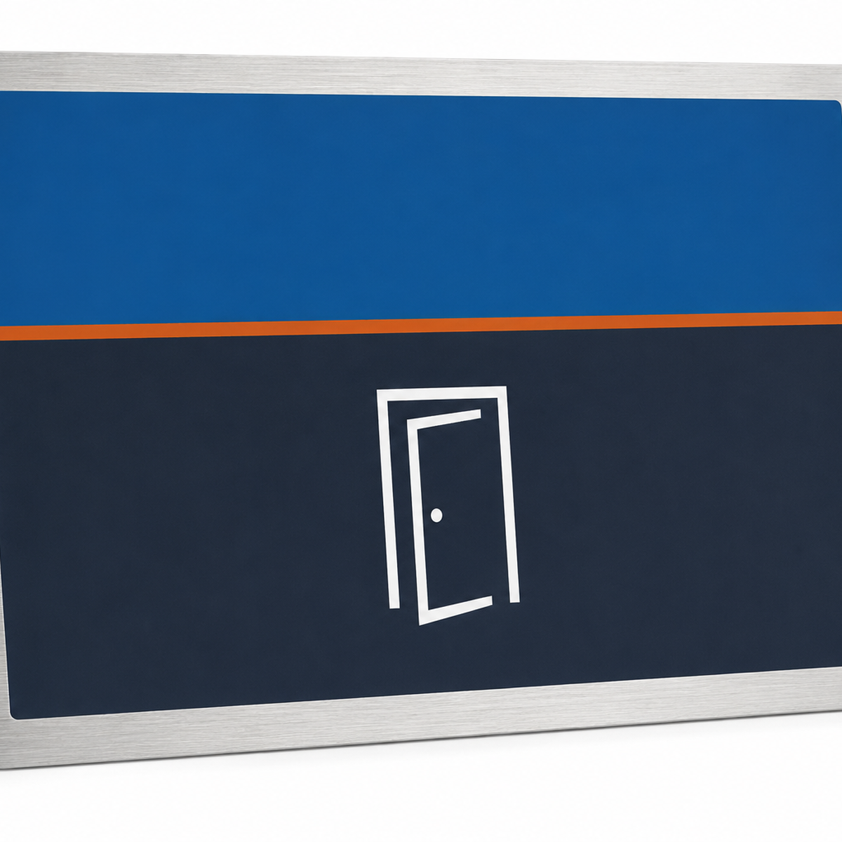 Impression UV à plat — plaque signalétique sur aluminium
